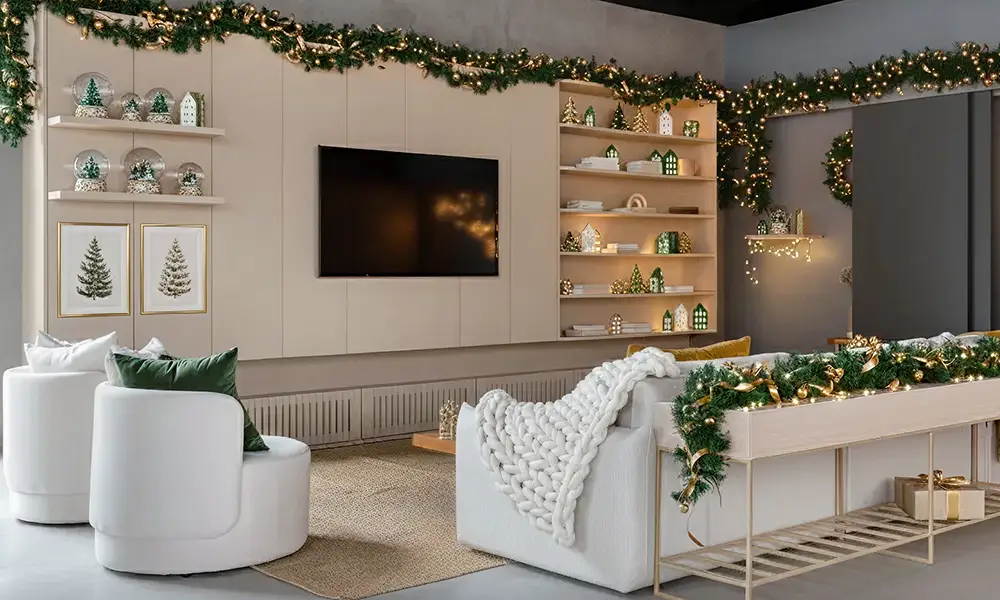 sala planejada dourada