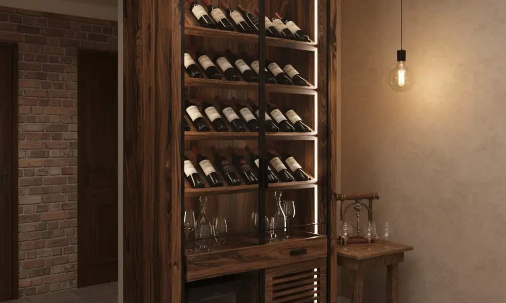 adega de madeira planejada